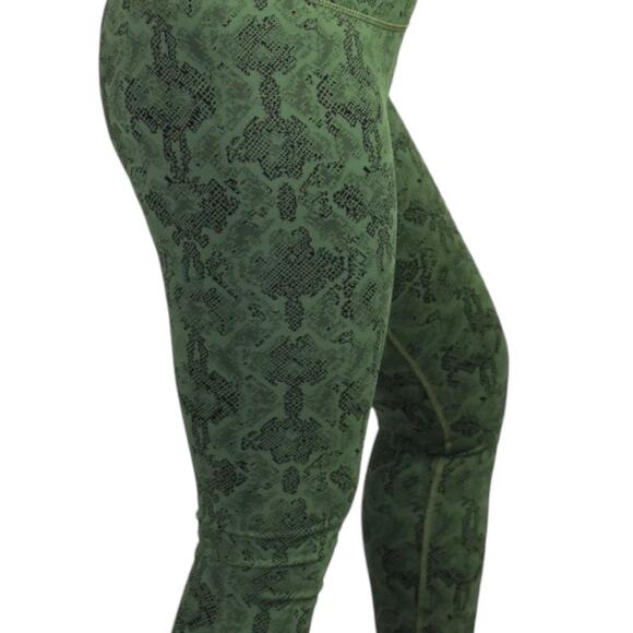 Vimmia Snake Print Leggings Green Python High Waist Stretch Activewear Small - Picture 10 of 14